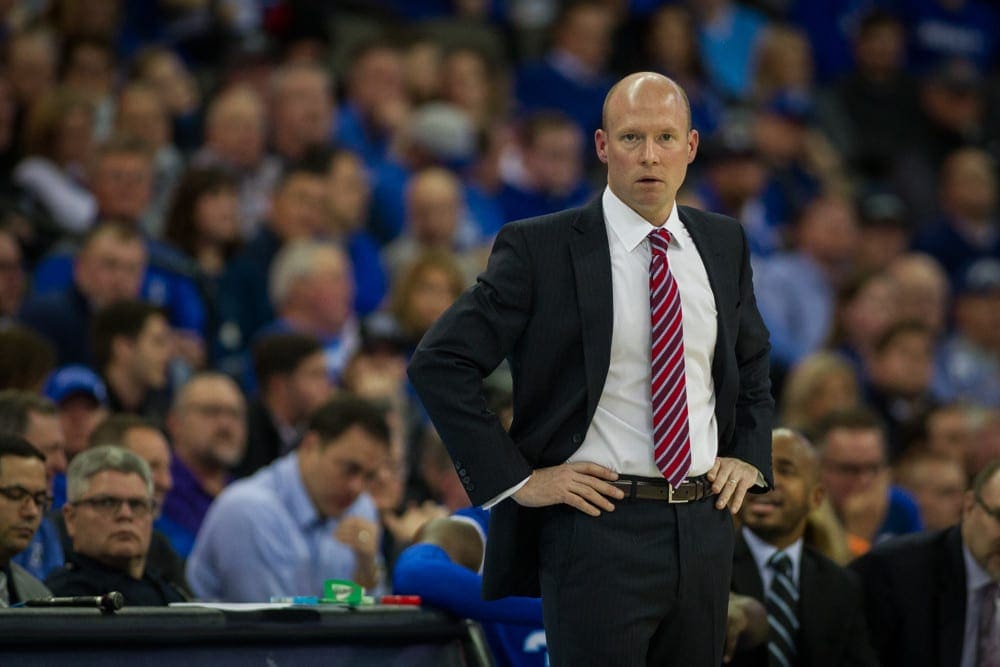 OMAHA, NE - JANUARY 17: Seton Hall head coach Kevin Willard reacting to the play on the court during the first half of a college basketball game against Creighton on January 17, 2018 the CenturyLink Center in Omaha, Nebraska. Creighton defeated Seton Hall 80 to 63. (Photo by John Peterson/Icon Sportswire)