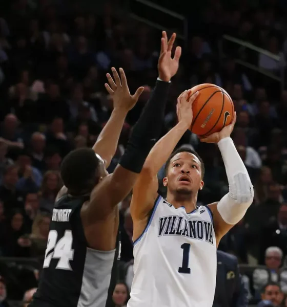 Villanova alumnus Jalen Brunson. Image courtesy of Villanova athletics.