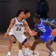 Villanova alumnus Jeremiah Robinson-Earl guards Crieghton's Damien Jefferson. Image courtesy of Villanova Athletics.