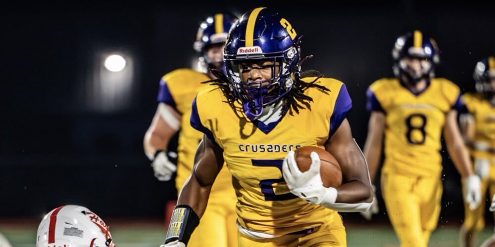 Villanova football recruiting target Brandon Way Jr. Image courtesy of Brandon Way Jr.'s Twitter account.