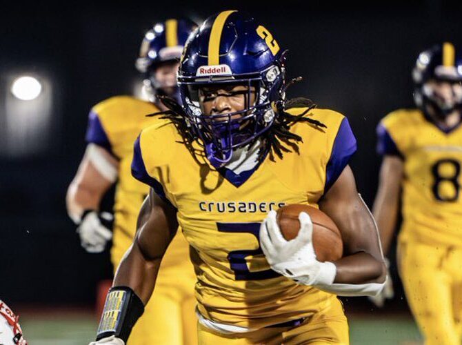 Villanova football recruiting target Brandon Way Jr. Image courtesy of Brandon Way Jr.'s Twitter account.