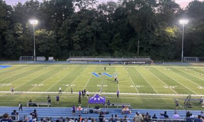Widener University's Leslie C. Quick Stadium ahead of a matchup between La Salle College High School and Roman Catholic.