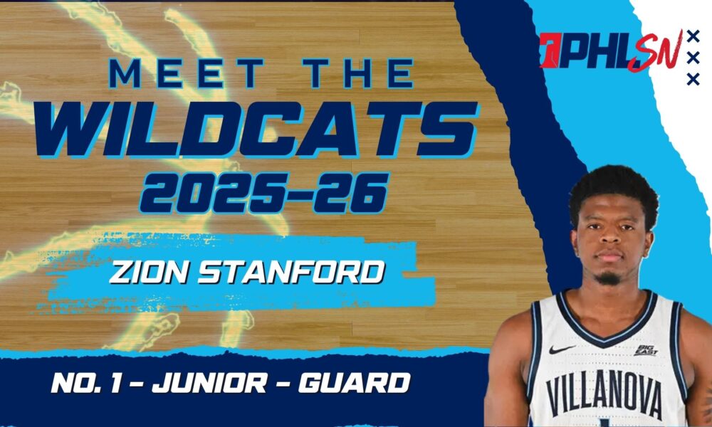 Villanova Men's Basketball junior guard Zion Stanford. Graphic by Griffin Floyd/Phildelphia Sports Now