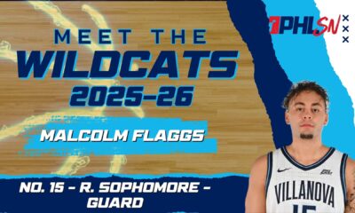 Villanova Men's Basketball guard Malcolm Flaggs. Graphic by Griffin Floyd/Philadelphia Sports Now