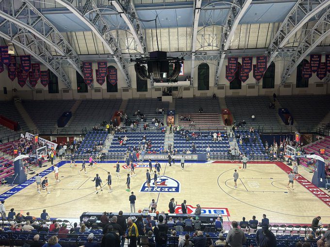 The Palestra ahead of St. Joseph's vs Penn in Big 5 play. Griffin Floyd/Philadelphia Sports Now.