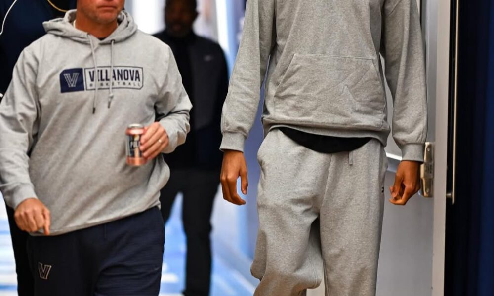 Villanova head coach Kevin Willard and recruiting target Favour Ibe. Image courtesy of Favour Ibe's Instagram account.