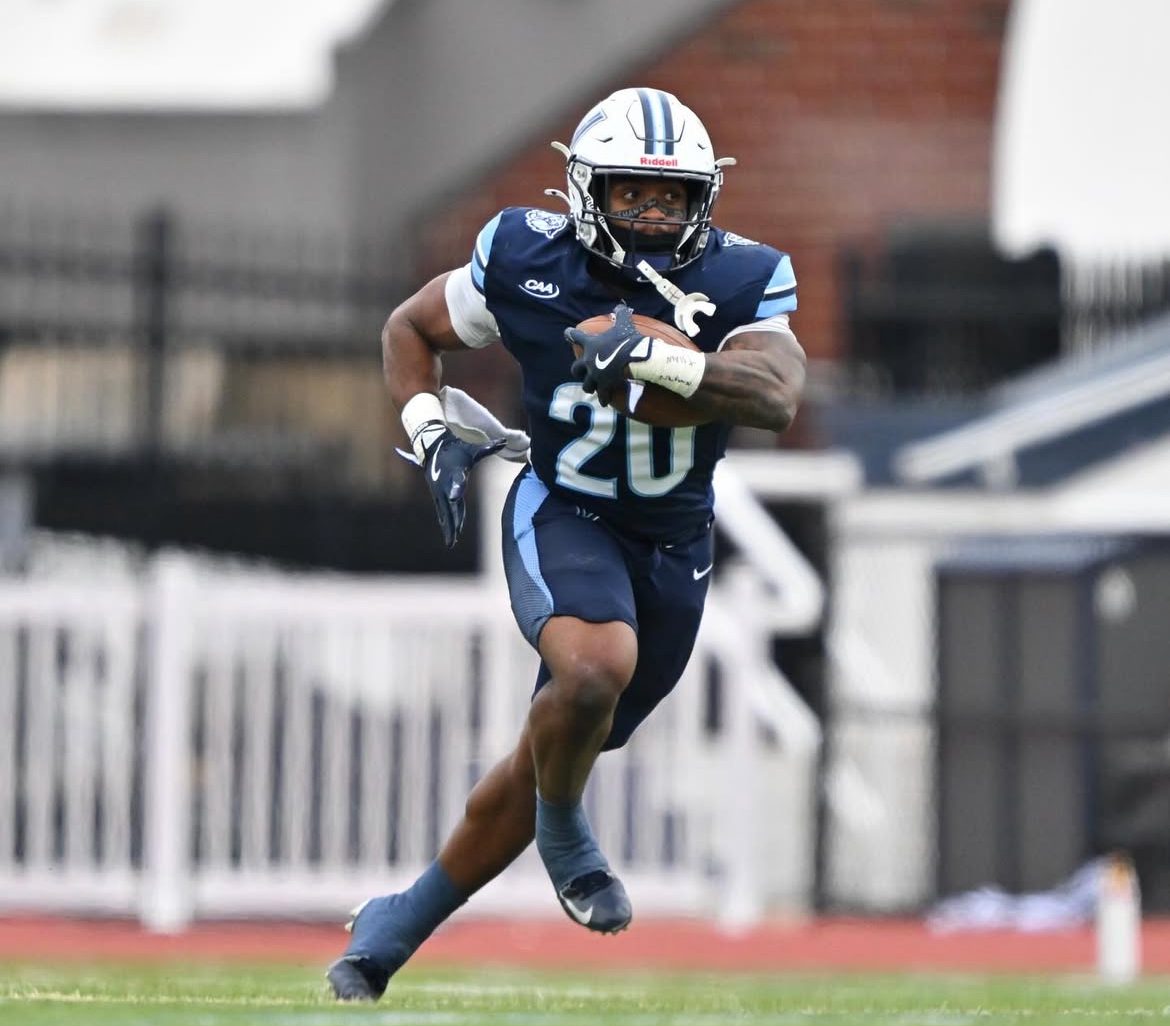 Villanova Football running back Isaiah Ragland. Image courtesy of Nova Football's Instagram account.