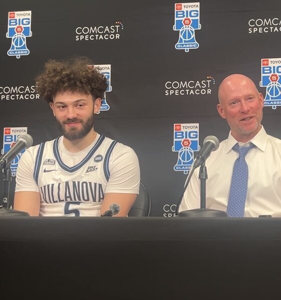Villanova guard Devin Askew and head coach Kevin Willard. Griffin Floyd/Philadelphia Sports Now