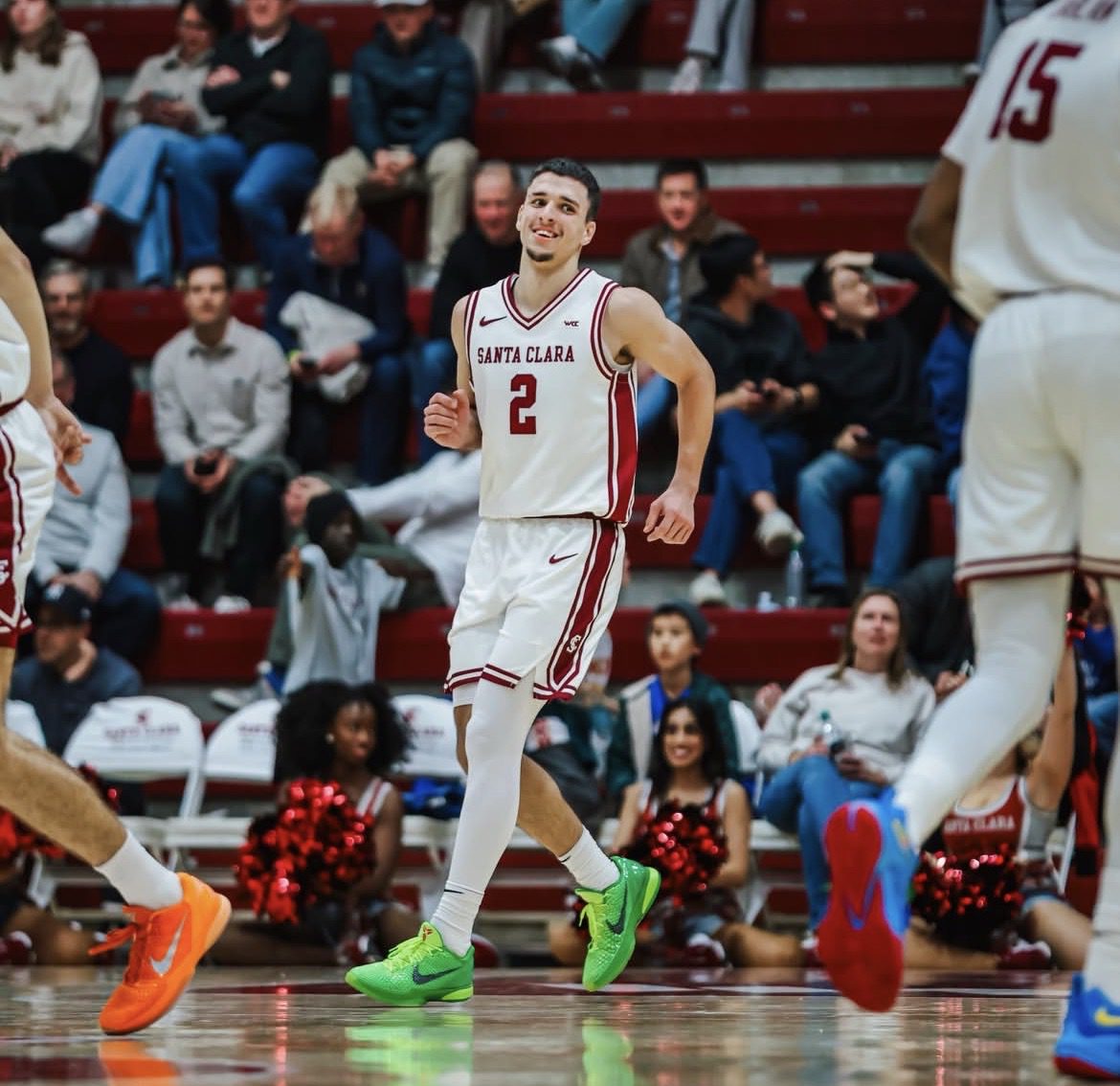 Former Villanova guard Sash Gavalyugov. Image courtesy of Santa Clara Men's Basketball's Instagram account
