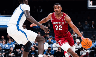 Temple Men's Basketball guard Derrian Ford. Image courtesy of Temple Athletics/Robin Hsiao