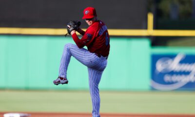 Phillies' right-handed pitching prospect Ramon Marquez winds up for a pitch. Image courtesy of milb.com (Nathan Ray).