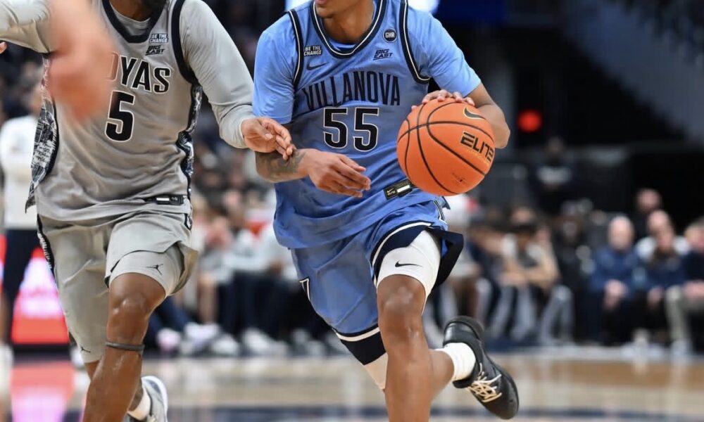 Villanova Men's Basketball point guard Acaden Lewis. Image courtesy of novambb's Instagram account.