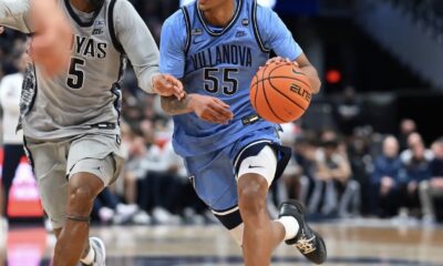 Villanova Men's Basketball point guard Acaden Lewis. Image courtesy of novambb's Instagram account.
