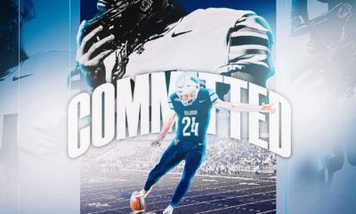 Villanova Football kicker/punter commit Ryan Reavy. Graphic courtesy of Ryan Reavy's Twitter (X) account.