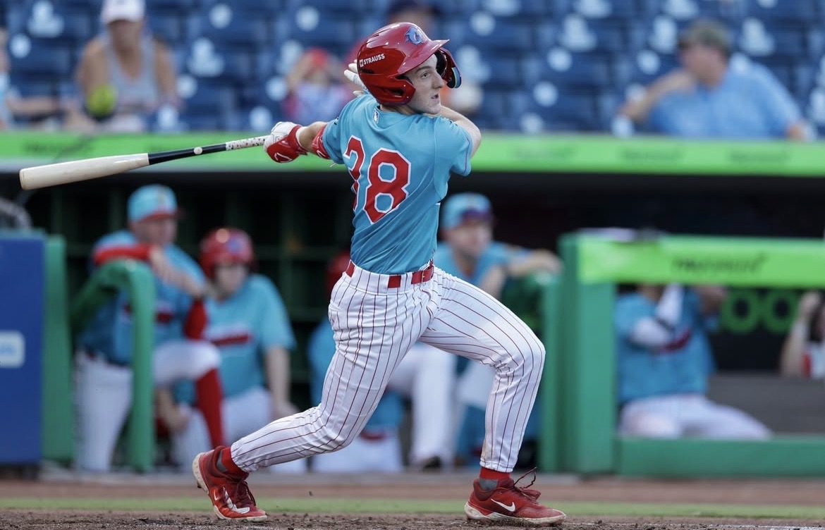 Phillies shortstop prospect and 2025 draft pick Matt Ferrara. Image courtesy of Clearwater Threshers’ Instagram account.