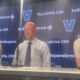 Left to right: Villanova guard Devin Askew, head coach Kevin Willard and forward Duke Brennan speak with the media after concluding their regular season against Butler on Saturday, March 7. Griffin Floyd/Philadelphia Sports Now