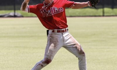 Phillies' outfield prospect Griffin Burkholder. Image courtesy of Griffin Burkholder's Instagram account.