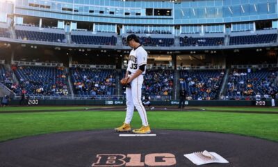 Phillies' left-handed pitching prospect Cade Obermueller during his time with the Iowa Hawkeyes. Image courtesy of Cade Obermueller's Instagram account.