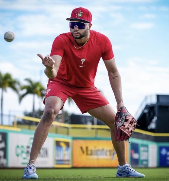 Phillies center field prospect and opening day roster member Justin Crawford. Image courtesy of Justin Crawford's Instagram account.