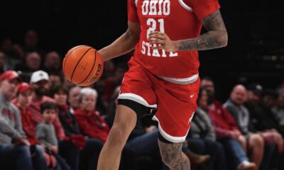 Villanova transfer target Devin Royal dribbles during a game for Ohio State. Image courtesy of Ohio State Hoops' Instagram account