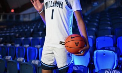 Villanova transfer Kwame Evans Jr. poses for a picture during his official campus visit. Image courtesy of Kwame Evans Jr's Instagram account