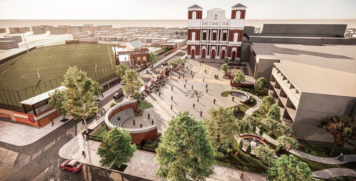 A rendering of Saint Joseph's Prep's planned campus renovation. Image courtesy of st_josephs_prep's Instagram account.