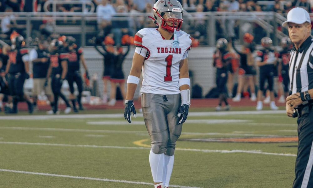 Villanova running back commit TJ Lawrence. Image courtesy of TJ Lawrence's Twitter (X) account