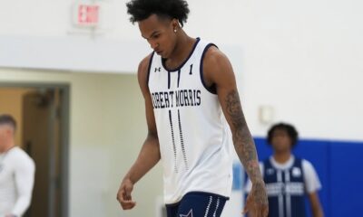 Villanova transfer target Josh Hill. Image courtesy of Robert Morris Men's Basketball's Instagram account