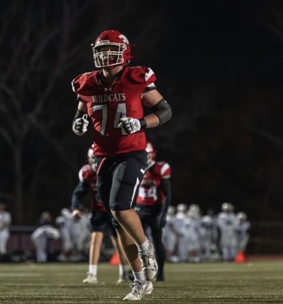 Villanova Football offensive tackle commit Matthew Wagner. Image courtesy of Matthew Wagner's Instagram account.