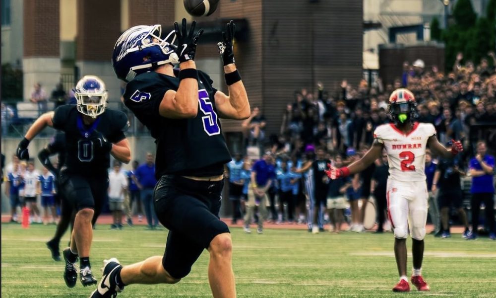 Villanova Football commit Lincoln Shelton hauls in a pass. Image courtesy of Lincoln Shelton's Instagram account.