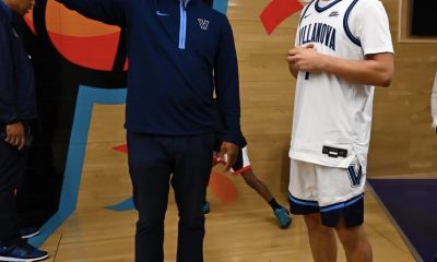 Villanova transfer point guard Elijah Crawford and assistant coach Ash Howard. Image courtesy of Elijah Crawford's Instagram account