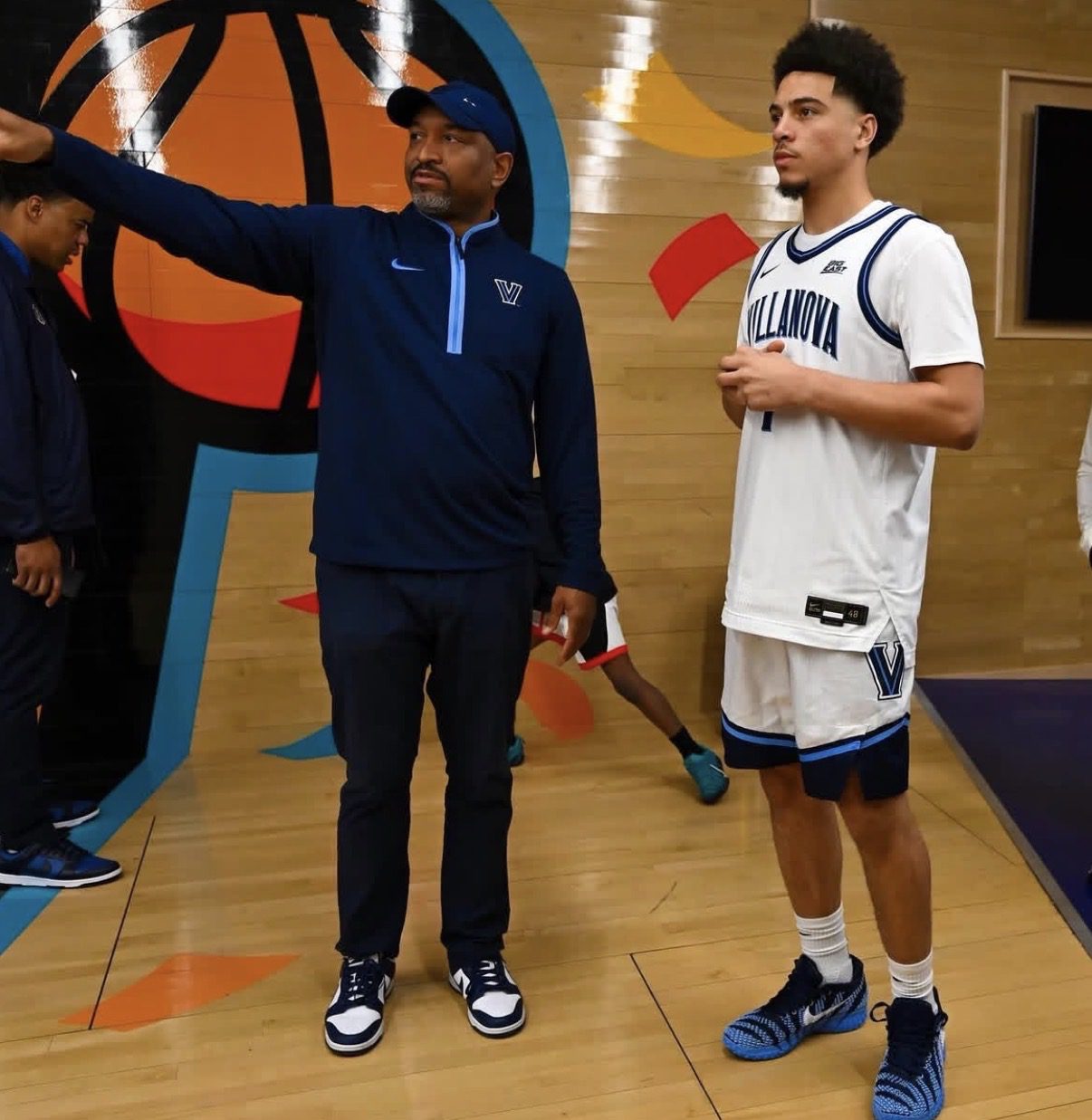 Villanova transfer point guard Elijah Crawford and assistant coach Ash Howard. Image courtesy of Elijah Crawford's Instagram account