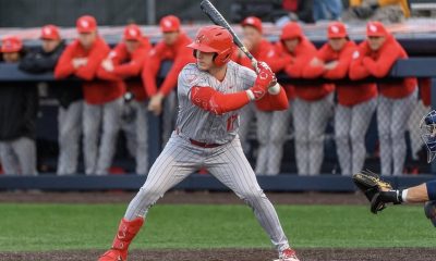 Phillies' outfield prospect Brayden Bakes waits for a pitch during his time with Illinois State. Image courtesy of Brayden Bakes' Instagram account.