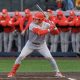Phillies' outfield prospect Brayden Bakes waits for a pitch during his time with Illinois State. Image courtesy of Brayden Bakes' Instagram account.