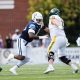 Villanova Football defensive tackle Ivan Murray (left) battles in the trenches against William & Mary. Image courtesy of Ivan Murray's Instagram account