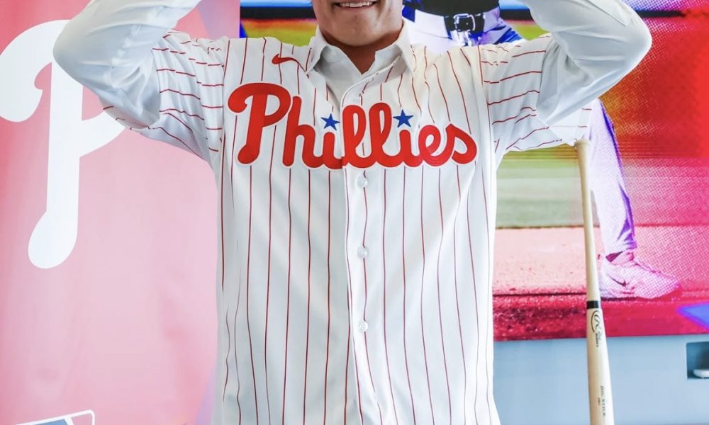 Phillies 2026 first round pick Tyler Spangler. Image courtesy of Phils Player Dev's Instagram account.