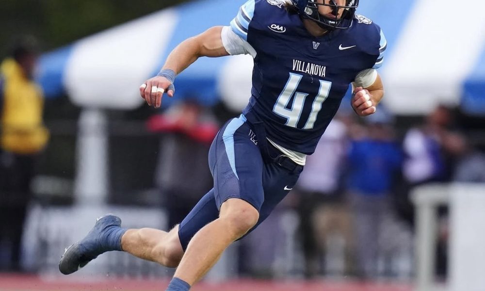 Villanova Football safety and special teamer Garrett Rogan. Image courtesy of Garrett Rogan's Instagram account