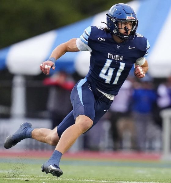 Villanova Football safety and special teamer Garrett Rogan. Image courtesy of Garrett Rogan's Instagram account
