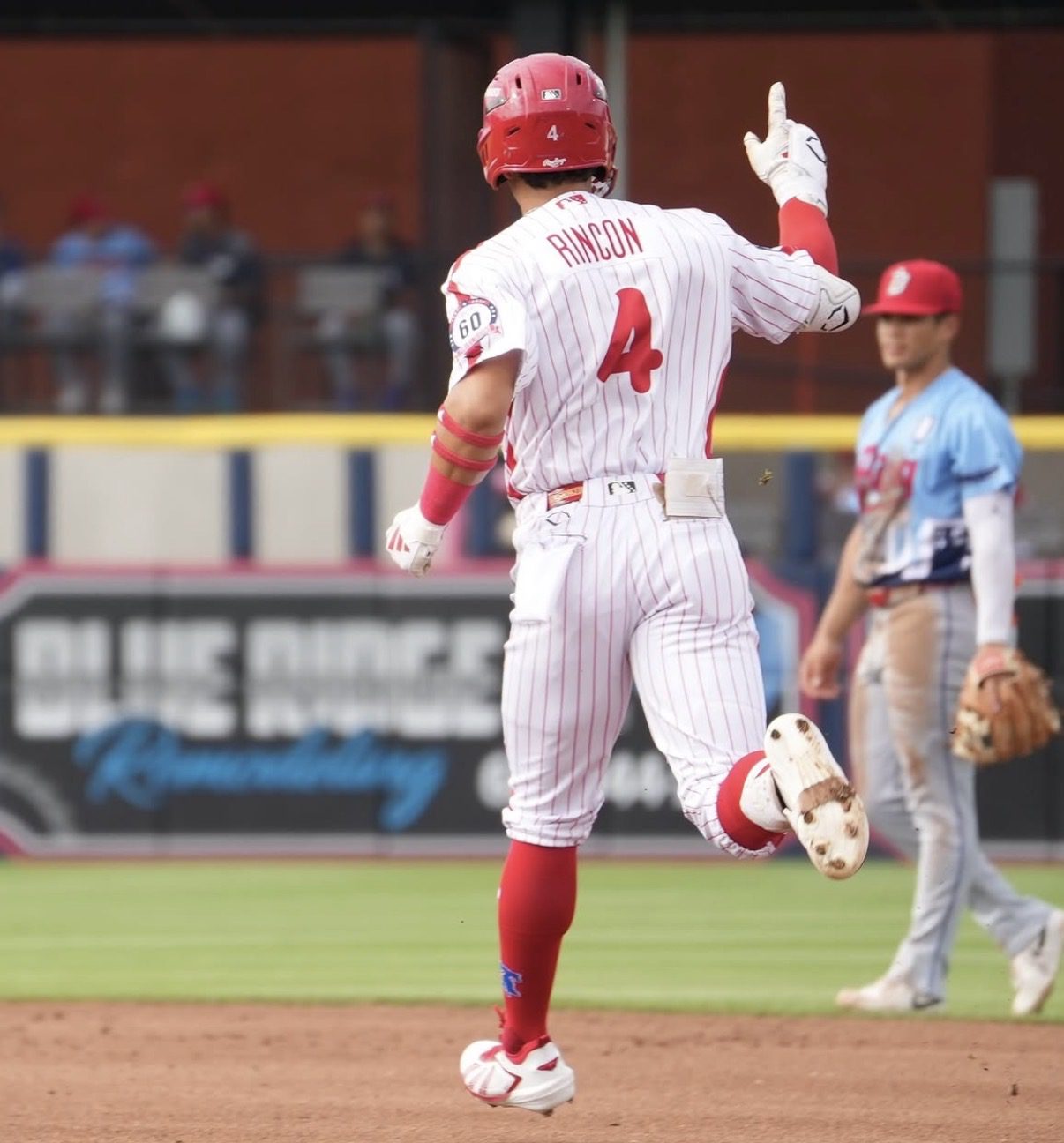 Phillies shortstop prospect and MLB Pipeline Top 100 player Bryan Rincon. Image courtesy of Fightins' Instagram account