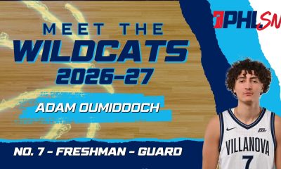 Villanova freshman guard Adam Oumiddoch. Graphic by Griffin Floyd/Philadelphia Sports Now
