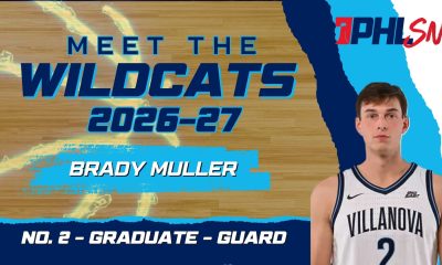 Villanova graduate guard Brady Muller. Graphic by Griffin Floyd/Philadelphia Sports Now