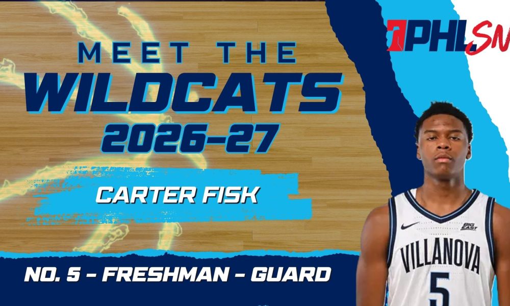 Villanova freshman guard Carter Fisk. Graphic by Griffin Floyd/Philadelphia Sports Now