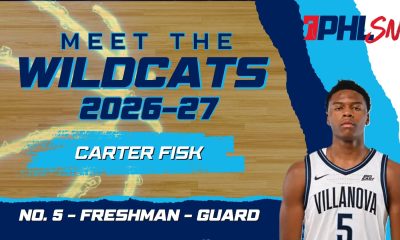 Villanova freshman guard Carter Fisk. Graphic by Griffin Floyd/Philadelphia Sports Now