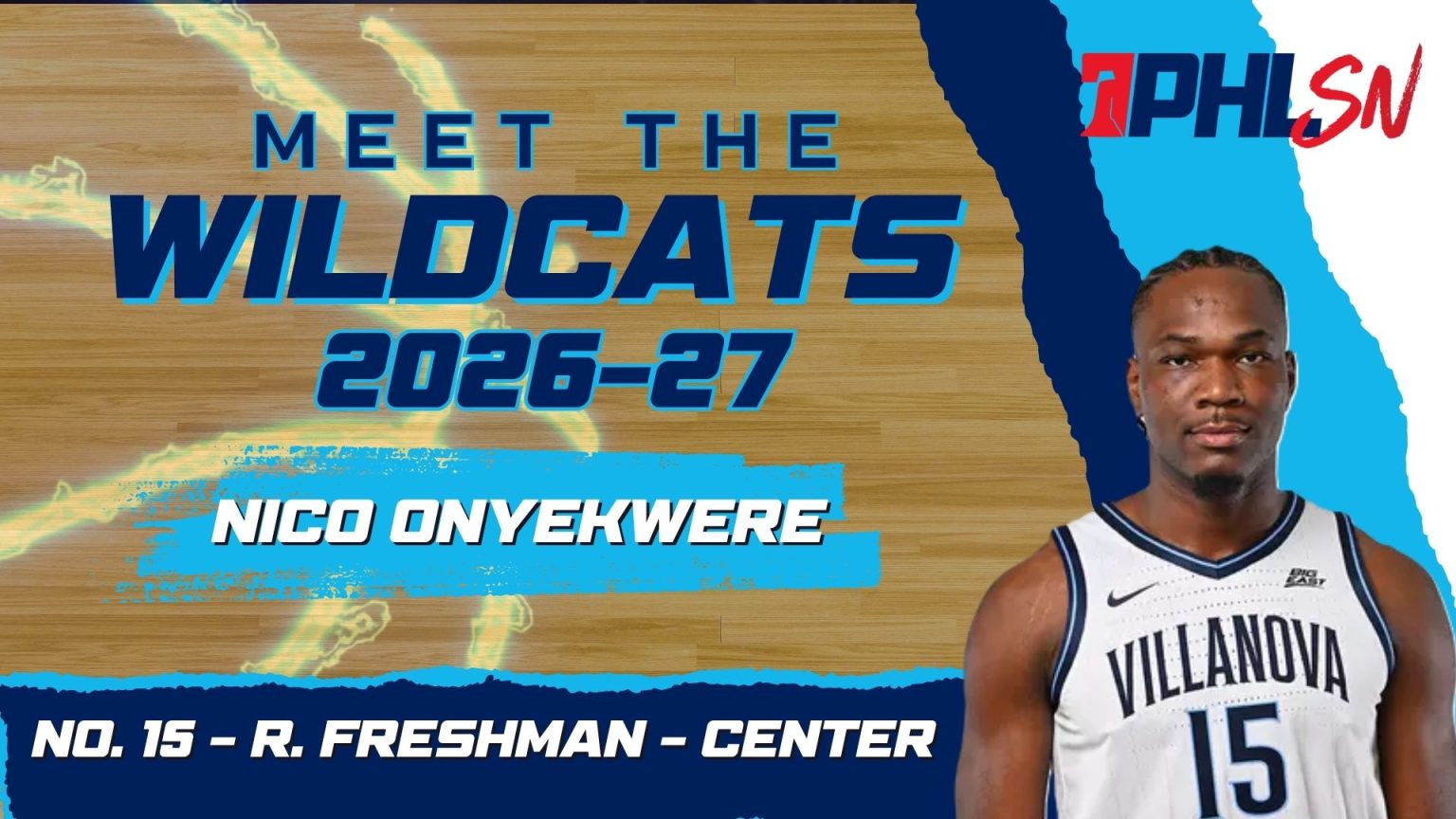 Villanova Center Nico Onyekwere A Block Machine | Meet the Wildcats ...