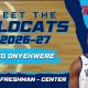 Villanova center Nico Onyekwere. Graphic by Griffin Floyd/Philadelphia Sports Now