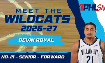 Villanova senior forward Devin Royal. Graphic by Griffin Floyd/Philadelphia Sports Now