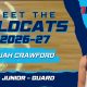 Villanova junior guard Elijah Crawford. Graphic by Griffin Floyd/Philadelphia Sports Now
