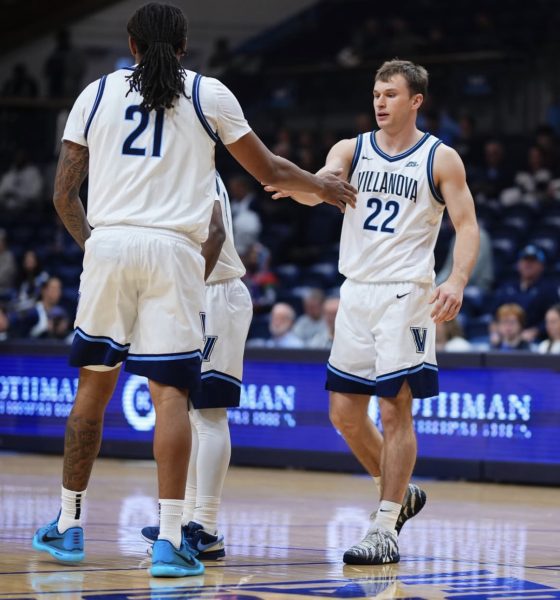 Villanova seniors Devin Royal (21) and Jake Fiegen (22). Image via Nova MBB's Instagram account