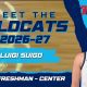 Villanova freshman center Luigi Suigo. Graphic by Griffin Floyd/Philadelphia Sports Now
